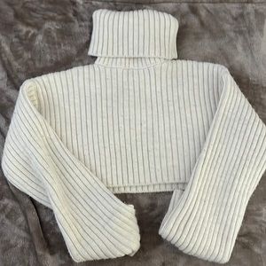 Zara cropped high collar sweater